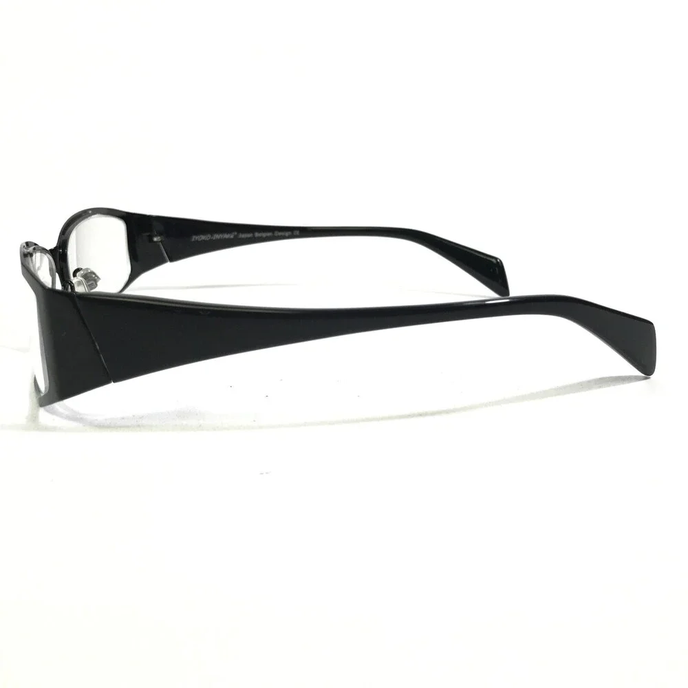 Iyoko-Inyake Eyeglasses Frames IY258 Col.6 Black Rectangular Semi Rim 56-16-138